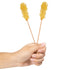 18 (Pack 2) Candy Envy - Gold Caf Sugar Sticks Mini Rock Candy - Individually Wrapped Gold Treats - Original Sugar