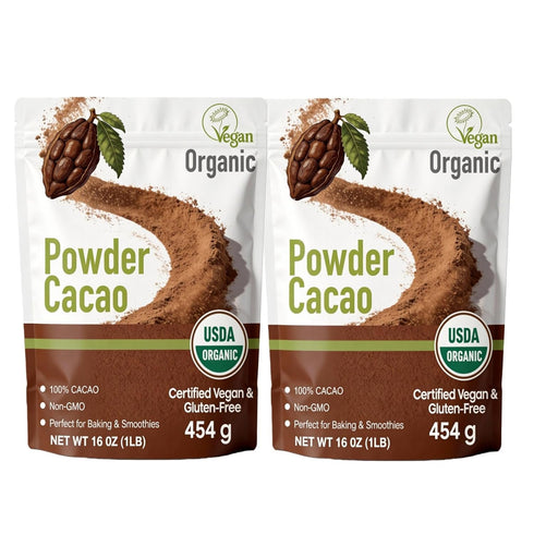 TGTXDEA 452g/2pack, (2 lbs - 32 Oz), Extra Dark Chocolate Cocoa Powder -
