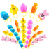 40 Count Easter Ring Lollipops Candy, Bunny, Chick, Carrot, Egg Suckers Individually Wrapped Bulk for Easter Basket
