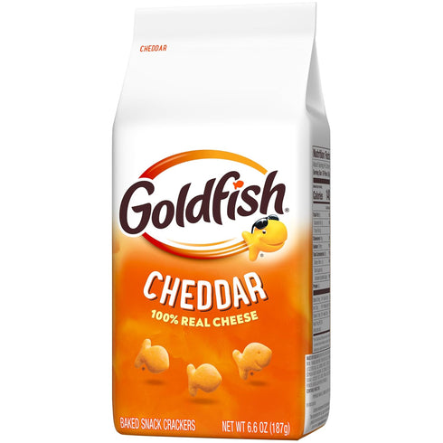 6.6 oz Goldfish Cheddar Cheese Crackers, Baked Snack Crackers, Bag
