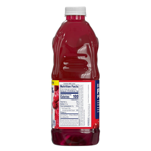 100% 64 Oz (Pack 8) Ocean Spray Juice, Cranberry, Fl Bottle