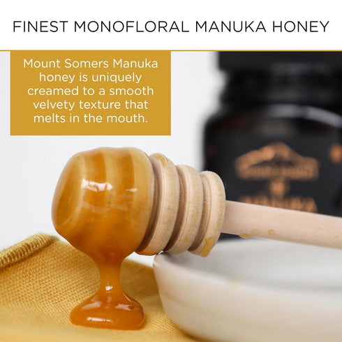 Mount Somers Premium Manuka Honey MGO 263+ / UMF 10+, 100% Pure Non GMO New Zealand Honey, 8.8oz