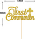 Gold Glitter First Communion Cake Topper - Decoration for Kids' First Communion Cake