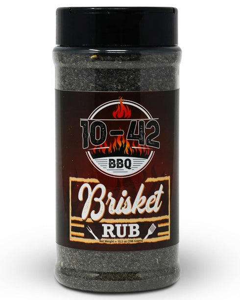 10-42 BBQ Brisket Rub (NO MSG) - All-Natural Spice Seasoning for Steak, Rib, Meat - 10.5oz