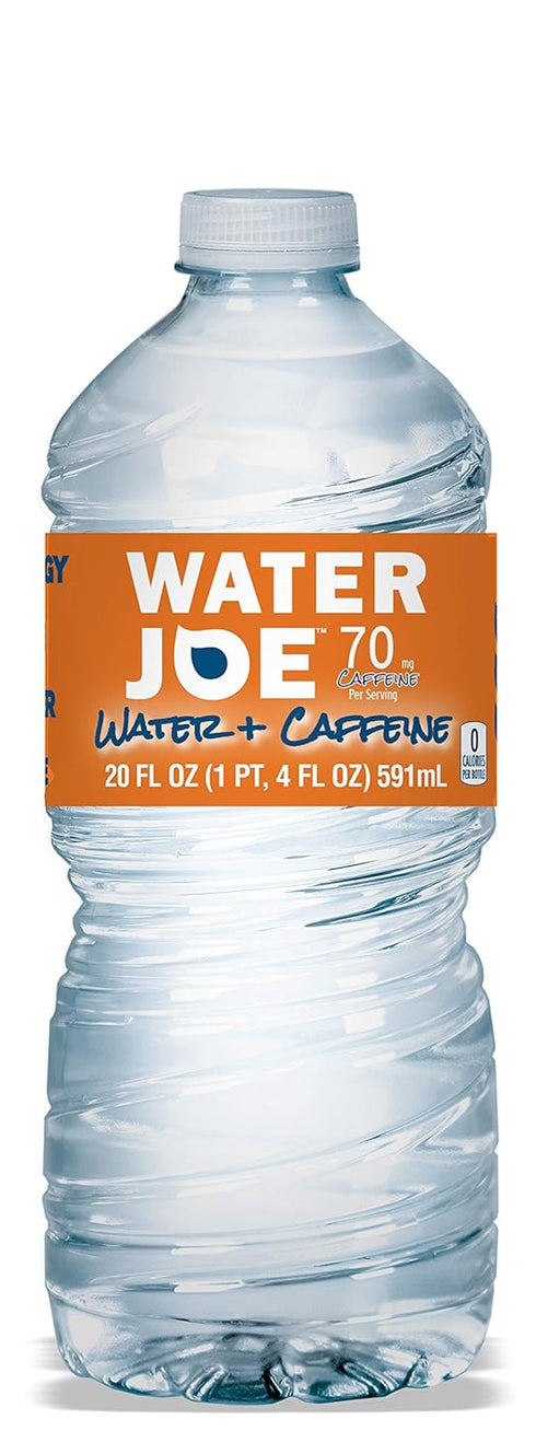 (12 Pack), 20 Oz 70mg Water Joe Caffeinated Water Bottles with of Caffeine | Sugar Free Substitute to Coffee, Soda