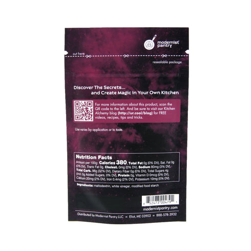 Distilled White Vinegar Powder - Gluten-Free Vegan OU Kosher Certified, 50g/2oz