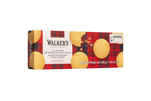 4.8 Oz Walker's Shortbread Highlanders, All-Butter Shortbread Cookies, Box