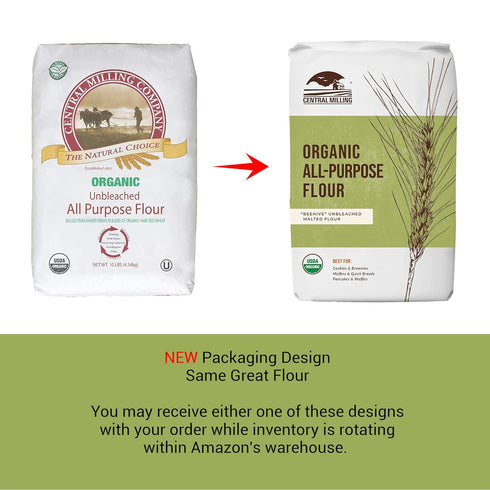 100% 10 Organic All Purpose Unbleached White Baking Flour - Pound
