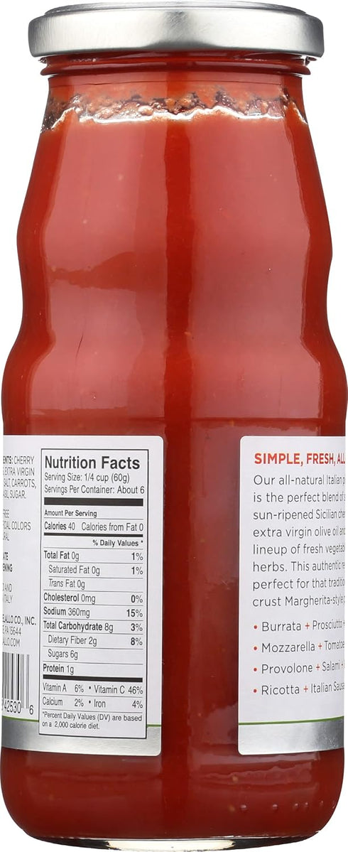 12.7 Oz (Pack 6) Delallo Sauce Pizza Italian