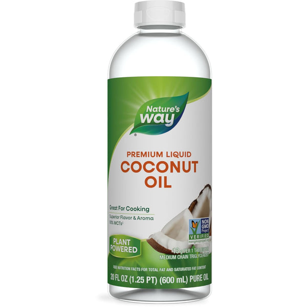 Nature's Way Liquid Coconut Oil, Oil for Cooking, Superior Flavor and Aroma,