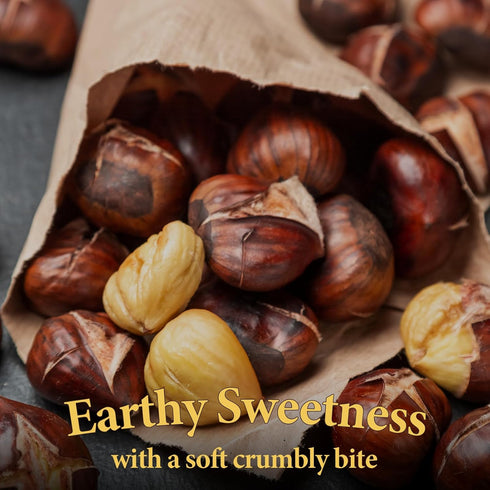 2.11 oz Packs (5 Pack, 10.58 oz) Wang Organic Roasted Chestnuts, Soft & Ready to Eat, Shelled, No Sugar Added, Low