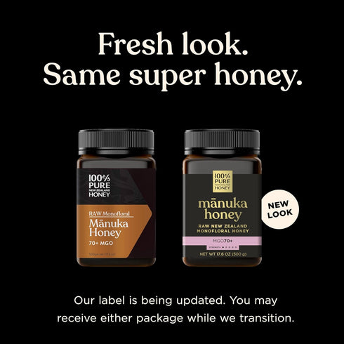 100% 70+ 100% 17.6 (500g) (Pack 1) Pure New Zealand Honey - MGO Monofloral Mnuka Honey, Pure New Zealand Raw Mnuka