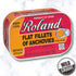 Packed 28 OZ Roland Foods Flat Anchovy Fillets in Olive Oil, Wild Caught from Spain, Can