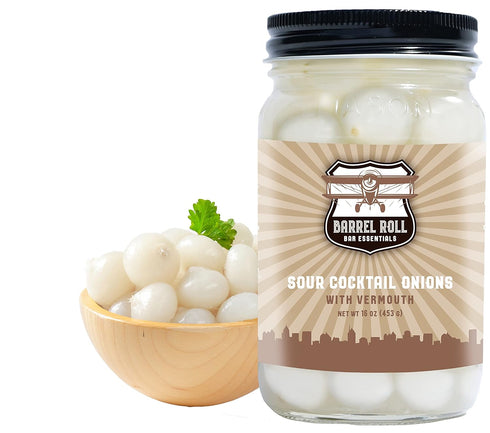 Barrel Roll Bar Essentials Cocktail Onions - Classic Sour Silver Skin Pickled