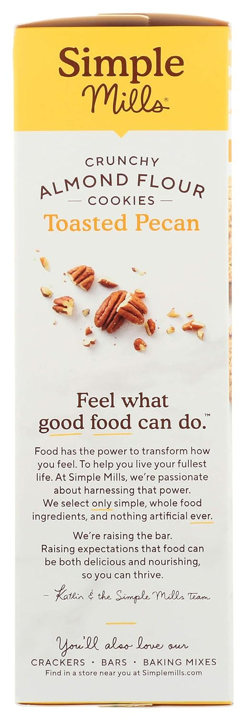 Simple Mills Gluten Free Almond Flour Crunchy Cookies, Toasted Pecan - Vegan Healthy Snacks, 5.5 Ounce (Pack of 1)
