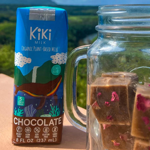 2x 8oz 2x 8oz Kiki Milk Plant Based Milk - The Starter Kit - Chocolate Milk & Organic Original Kiki Milk - Calcium