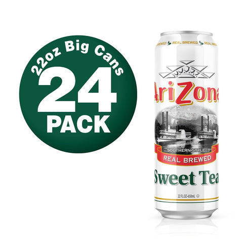 22 Oz (Pack 24) AriZona Sweet Tea - Big Can, Fl