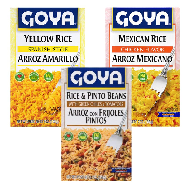Vinsofi Goya Spanish & Mexican Style Rice Variety Pack Yellow Rice (Spanish Style),