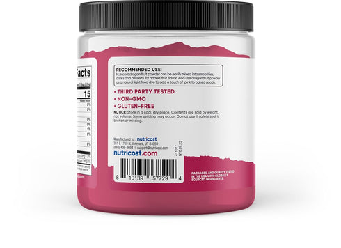 (8 oz) 38 Nutricost Pantry Dragon Fruit Powder - Pitaya, Dried Dragon Fruit Juice Powder for Smoothies, Drinks
