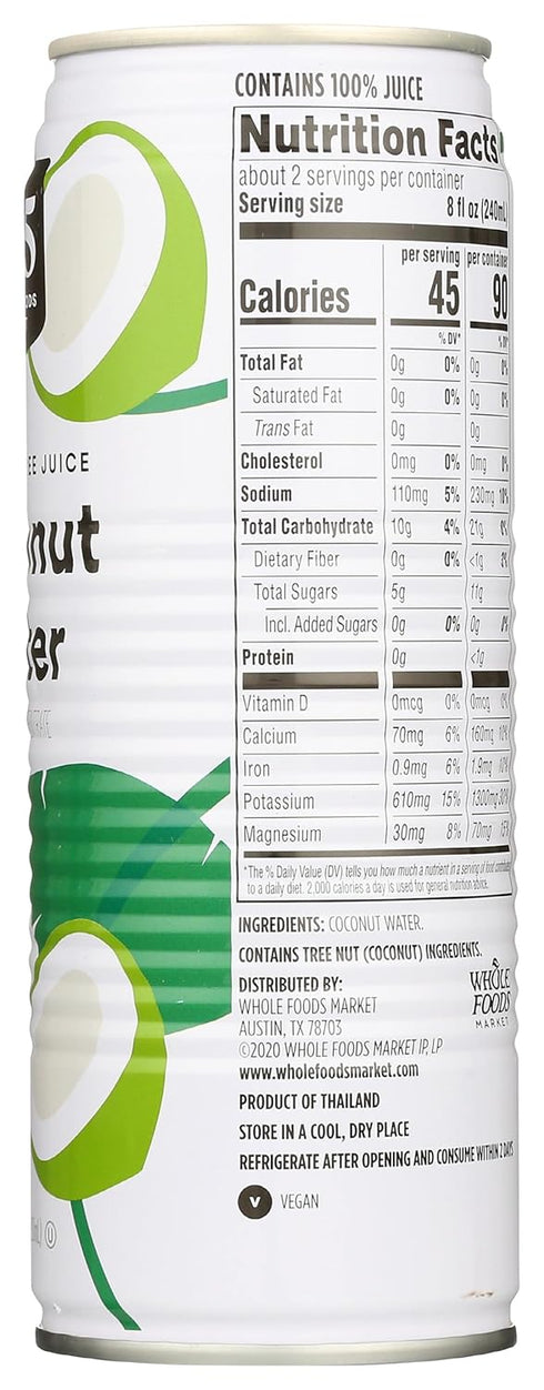 365 100% 17.6 Oz by Whole Foods Market, Coconut Water, Pulp-Free, Fl