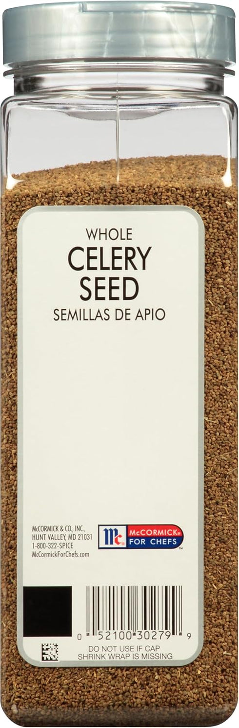 16 oz 16 McCormick Culinary Whole Celery Seed, - One Ounce Container of Celery Seeds for Cooking, Perfect Salt