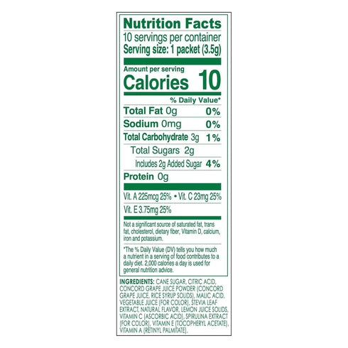 TRUE LEMON KIDS Groovy Grape - 10 Packets for Hydration, Low Sugar Water Flavoring, No Preservatives or Artificial
