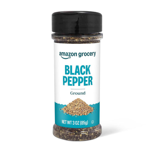 Amazon Grocery, Ground Black Pepper, 3 Oz