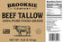 Brooksie Naturals 100% 7lb Pure Beef Tallow for Cooking - Bulk - Food Grade Non-GMO | Made in USA | Gluten-Free | Great