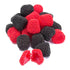 2 lb By The Cup Raspberries and Blackberries Soft Chewy Fruit Flavored Jells Covered in Candy Seeds, Bulk Bag