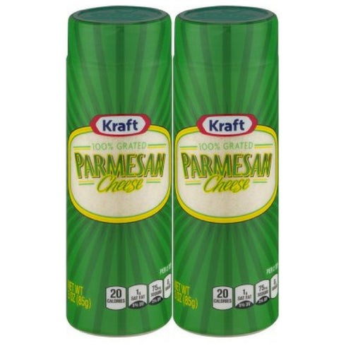 Kraft Grated Parmesan Cheese, 3 Oz (Pack of 2)