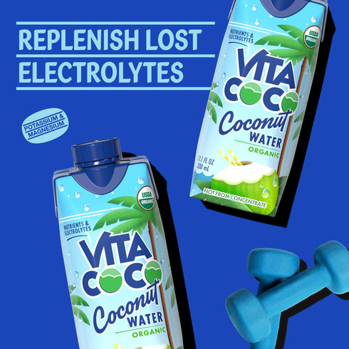 11.1 Oz (Pack 12) Vita Coco Coconut Water, Pure Organic | Refreshing Coconut Taste | Natural Electrolytes | Vital