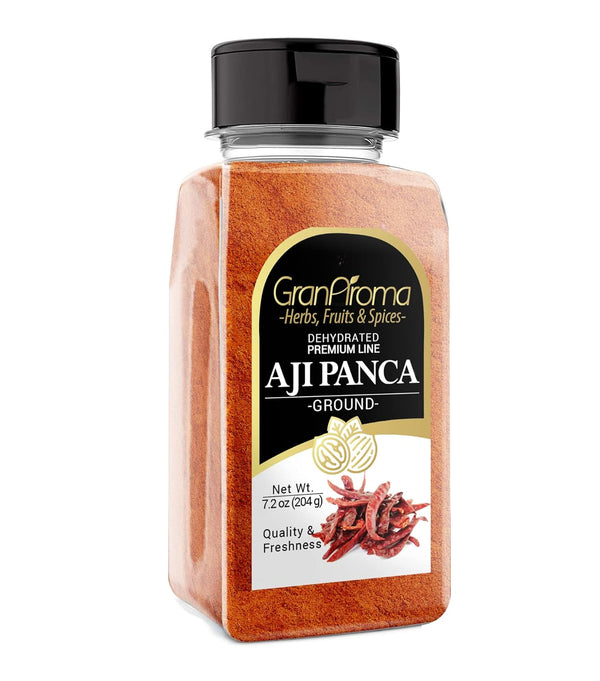 GranAroma 7.2 oz Aji Panca Chile Powder: Mild Pepper Seasoning with Fruity Taste