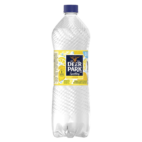 33.8 oz. Deer Park Sparkling Water, Lemon, Bottle
