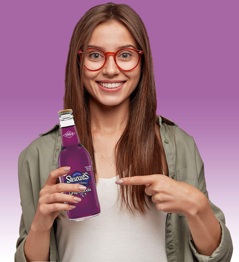 Stewart's 12 oz (12 Grape Soda, fl Glass Bottles)