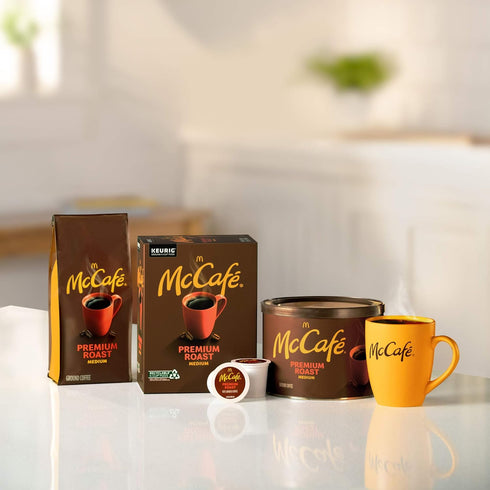 30 oz (Pack 2) McCafe Premium Roast, Medium Roast Ground Coffee, Canister