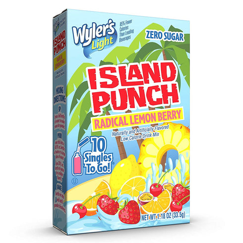 Wyler's Light Island Punch, Radical Lemon Berry, 10 CT