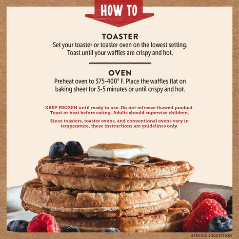 13.4oz (Frozen) Kodiak Cakes Power Waffles, Buttermilk & Vanilla