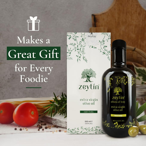 2024 2024 Packaging (16.9fl oz 1 Pack) Zeytin Olive Oil Extra Virgin - GOLD MEDAL & Early Harvest - Fresh Harvest