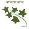 Global Sugar Art Ivy Leaf Sugar Cake Flowers Spray, Green with Red