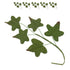 Global Sugar Art Ivy Leaf Sugar Cake Flowers Spray, Green with Red