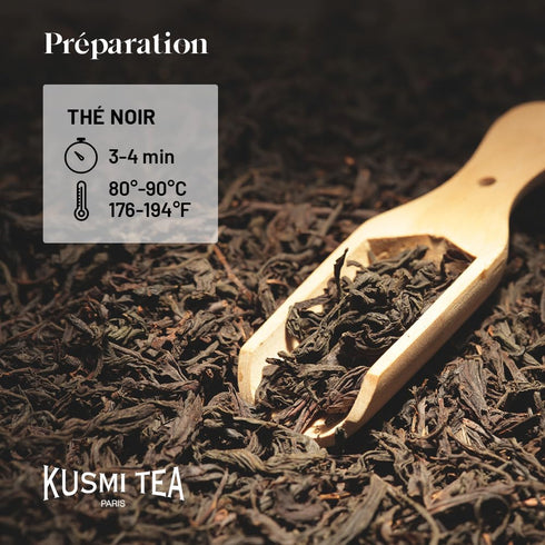 5 5 0,9 oz Kusmi Tea - Organic Black Tea Variety Box + Tea Infuser - Gift Idea for Men and Women - Flavoured Black Tea