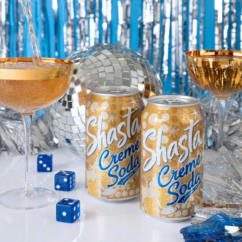 12-Pack 12oz Shasta Creme Soda | of Cans | Smooth Vanilla Cream Flavor | Sweet & Nostalgic | Caffeine-Free