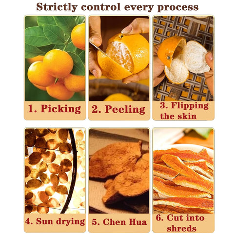 Visit the Store 200g/7.05oz Dried Tangerine Peel Dried Orange Peel Strips Orange Peel Strip Chen Pi Citrus Natural