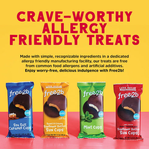 Free2b 2-Cup Packages (Pack 12, Mint Cups, Safe for School and Allergy Friendly, Gluten-Free, Dairy-Free, Nut-Free