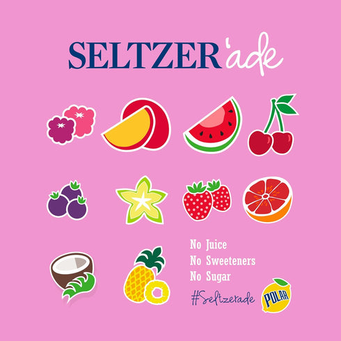 12 oz 8pk Polar Seltzer Raspberry Pink Lemonade, Fl cans