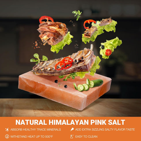 Onlyfire 8"x8"x1.5" Himalayan Salt Plate for Cooking, Grilling, Cutting, and Serving