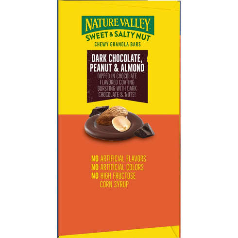 24 28.8 oz Nature Valley Sweet and Salty Nut Granola Bars, Dark Chocolate Peanut Almond, Bars
