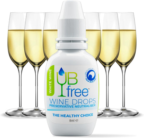 UBfree Wine Drops - Sulfite and Histamine Remover for White Wine -