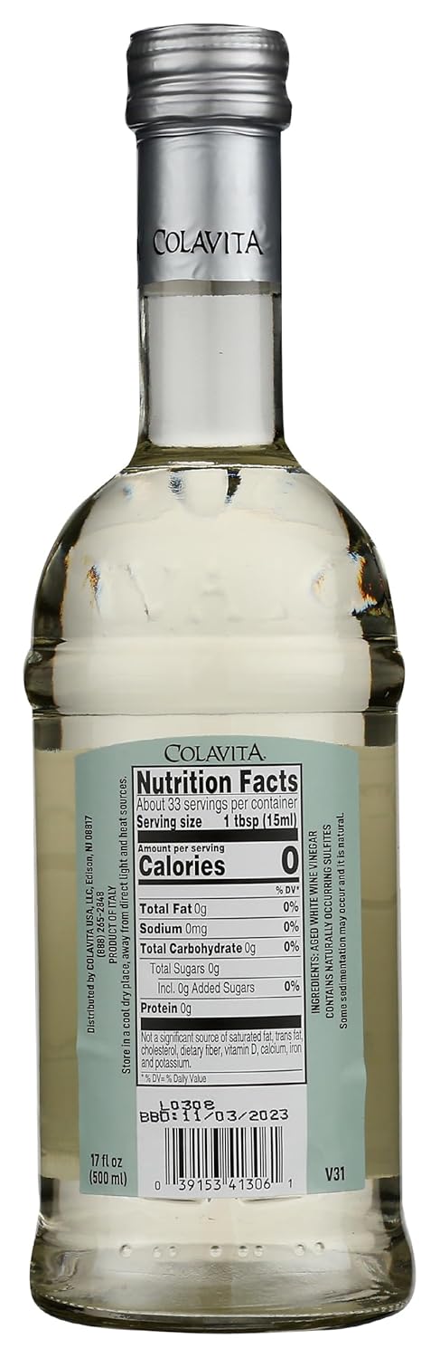 17 Oz Colavita Wine Vinegar - Aged White Wine Vinegar, Fl