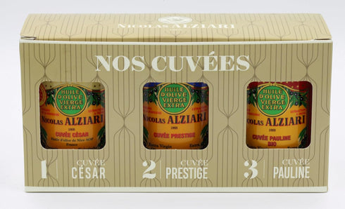 Nicolas Alziari Extra Virgin Olive Oil (3 Pack Gift Boxed 100 ml / 3.4